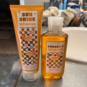 Bath & Body Works Sunshine Mimosa Body Cream and Wash - Orange